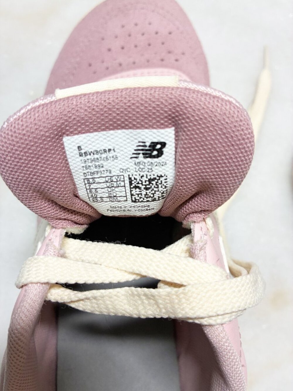 New Balance BBW80 Women's Size 8.5 Court Sneakers Orb Pink Rosewood BBW80RP1 - Picture 6 of 8